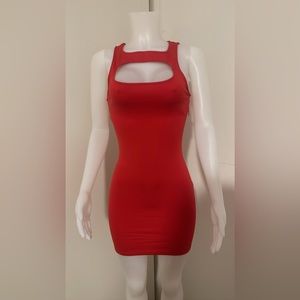 Zara Red Cut Out Dress